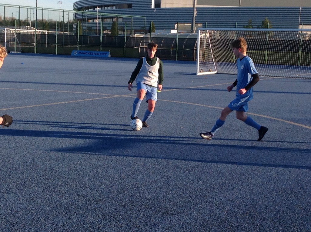 RGS pupils play at the Manchester City Football Club
