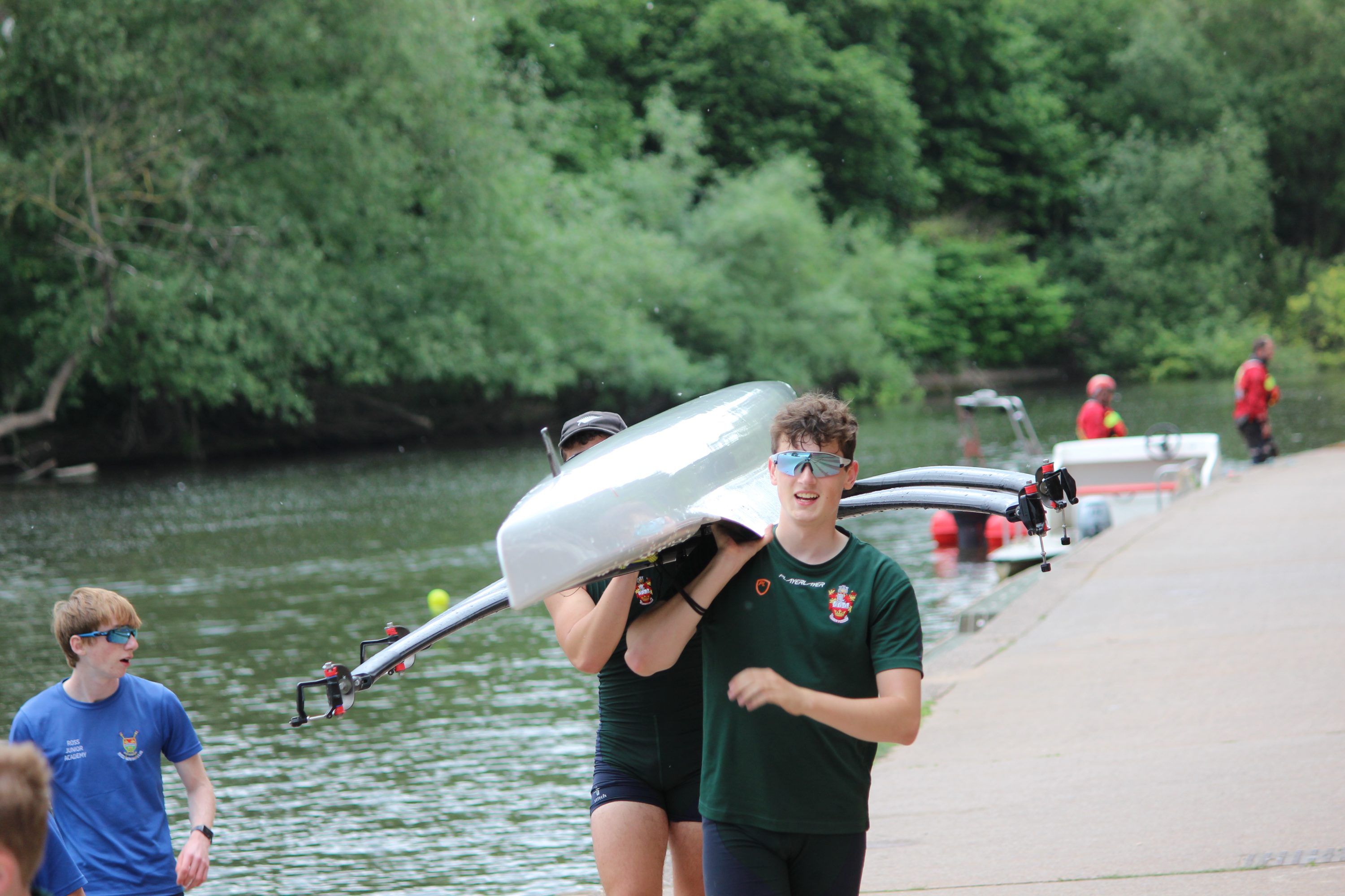 RGS Boathouse preparartions for the Worcester Spring Regatta
