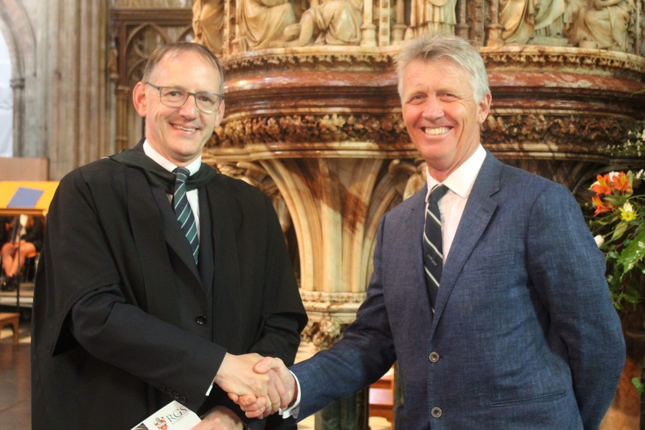 Executive Headmaster of RGS Schools', Mr John Pitt and Chair of the RGS and AOS Foundation, Mr Tim Curtis