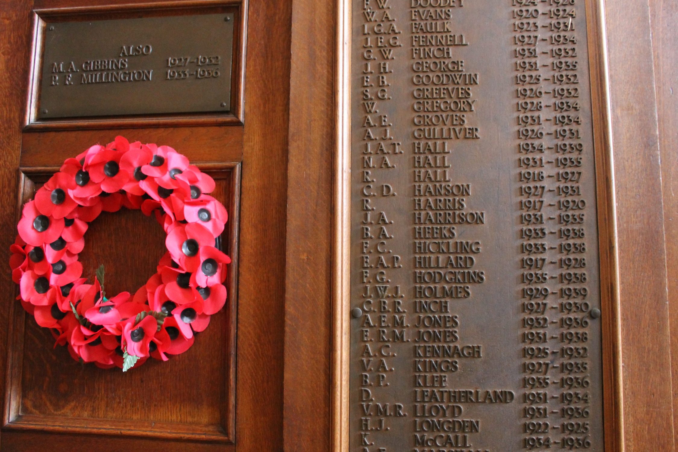 Remembrance Service at RGS Worcester