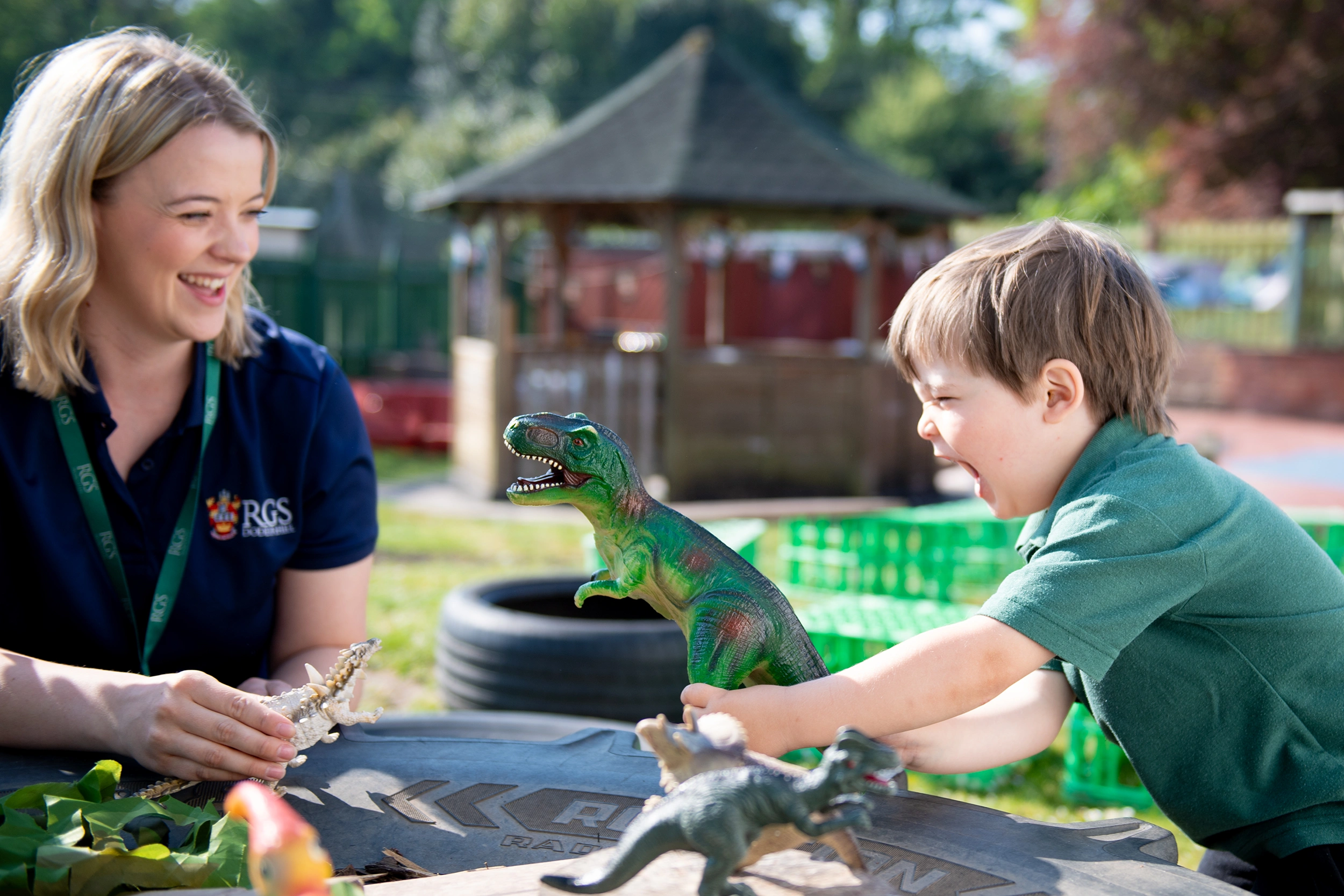 Play time with dinosaurs at Dodderhill Nursery