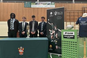 Pupils Welcome Worcester Warriors Champ Trophy to RGS