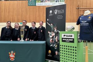 Pupils Welcome Worcester Warriors Champ Trophy to RGS