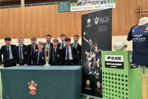Pupils Welcome Worcester Warriors Champ Trophy to RGS
